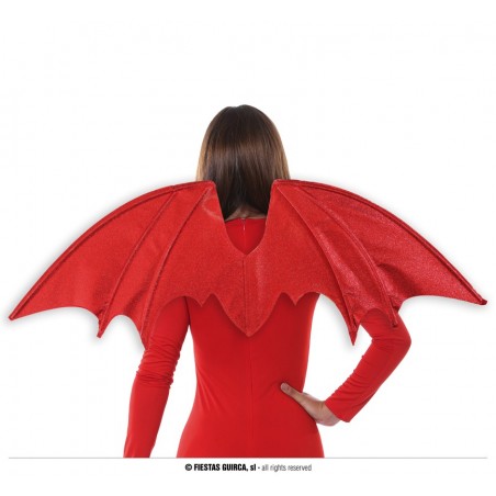 ALAS ROJAS GLITTER 90X35 CMS